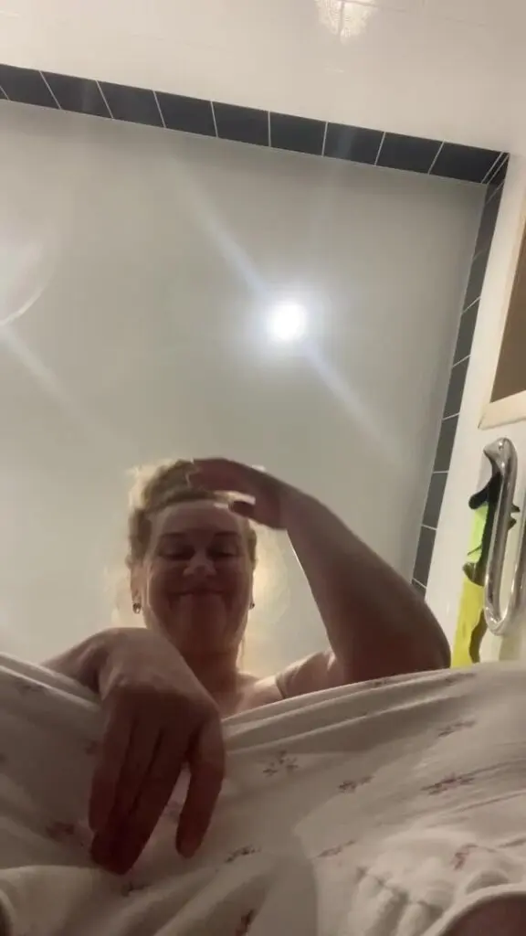 I’m wiping my butt